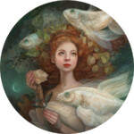 Annie Stegg Gerard, "Sleeping Wishes", oil on canvas, 12 x 12 inches, $4,600