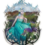 Redd Walitzki, "Endanleg ósk (The Final Wish)", oils over mixed media on laser cut acrylic panel, 24 x 18 inches, $1,600