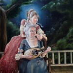 Christina Ridgeway, "The After Party", oils on linen canvas, 16 x 12 inches, $900
