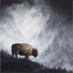 Brian Mashburn, "Bison," oil on canvas, 10 x 10 inches, $900
