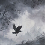 Brian Mashburn, "Crow," oil on canvas, 6 x 6inches, $500