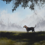 Brian Mashburn, "Shade Tree" oil on canvas, 10 x 10 inches, $900