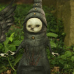 Scott Radke, "Home at Last 3," magic sculpt, burlap, acrylic paints, 23 x 11 x 7 inches, $575