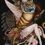 Jennybird Alcantara,"A Sublime Escape”, oil on wood , 36 x 48 inches, $40,000