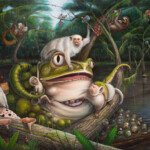 Jean Pierre Arboleda, "The Abominable One," oil on canvas, 30 x 48 inches, $9,400