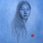 Mandy Tsung, “Flooded Without Moonlight”, graphite, acrylic, oil on paper mounted to wood, 11.5 x 9.5 inches, $500