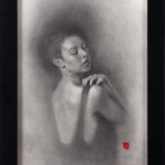 Mandy Tsung, “Night Was Shared in Secret”, graphite, acrylic on paper mounted to wood, 14 x 11 inches, $500