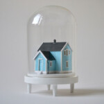 Poppy Lawman, "Gressholmen-Ranbergøya, Oslo", paper, wire and watercolor, 7 x 4.5 x 4.5 inches, $150