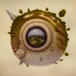Naoto Hattori, "Dunamis", acrylic on board, 3.5 x 3.5 inches, $1,000
