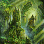 Bob Eggleton, "Are You Sitting Comfortably?”, oil, 12 x 16 inches, $1800 Musical Inspiration: "Are You Sitting Comfortably?” by The Moody Blues (Dedicated to Ray Thomas)