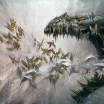 Eric Velhagen, “Dental Care”, oil on linen, 24 x 27 inches, $3200 | Musical Inspiration: “The Glass Citadel” by Michael Ferraiuolo