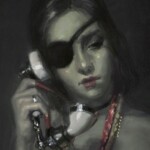 Nadezda, “Etude in E-Minor n.25”, oil on panel, 4.5 x 4.5 inches, $380