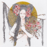 Andi Soto, “La Ultima Cosecha", mixed media on vellum bristol paper, 8 x 8 inches, $450
