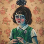 Lori Nelson, "Little Trouble Girl”, oil on birch panel, 16 x 20 inches, $1700.00 | Musical Inspiration: “Little Trouble Girl” by Sonic Youth