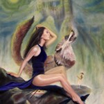 Joseph Weinreb, "Werewolves of London”, oil on panel, 11 x 14 inches, $950 | Musical Inspiration: “Werewolves of London” by Warren Zevon