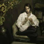 Nadezda, “Poem For A Distant Star”, oil on panel, 18 x 24 inches, $1850