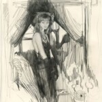 Nadezda, “Quiet Eve”, graphite on paper, 9 x 7.5 inches, $340