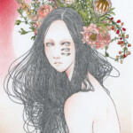 Andi Soto, "Visions", mixed media on vellum bristol paper, 8 x 9 inches, $450