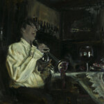 Nadezda, “Funny Song For Dracula”, oil on panel, 20 x 22 inches, $1950