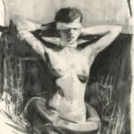 Nadezda, “S.O.S.”, graphite on paper, 9 x 6.5 inches, $300