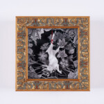 Daria Aksenova, “物の哀 (mono no aware)”, pen and ink on hand cut, suspended, layered paper, 6.125 x 6.125 inches, $1,250