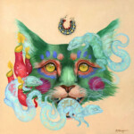 Kit Mizeres, “Thrice Wearing Out the Hide”, oil on panel, 8 x 8 x 1.5 inches, $425