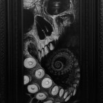 Nick Fierro, “Mortem ex Inferis”, acrylic on canvas, 12 x 24 inches, $1,000