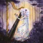 June Leeloo, 'Proserpina's song', watercolor on archival paper, 9 x 12 inches, $620