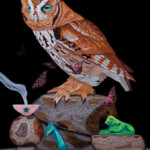 Kane Kokaris, "Artifacts", acrylic on wood panel, 14 x 18 inches, $1200