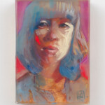 Marc Scheff, ‘A Midnight Train’, ArtResin, gold leaf, acrylic, pencil on cradled board, 5 x 7x 2 inches, $775