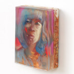 Marc Scheff, ‘A Midnight Train’, ArtResin, gold leaf, acrylic, pencil on cradled board, 5 x 7x 2 inches, $775 (Side View)
