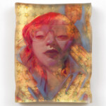 Marc Scheff, ‘Can't You See That I Am Not Afraid’, ArtResin, gold leaf, acrylic, pencil, 9 x 12 x 2 inches, $1195