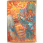 Marc Scheff, ‘For Your Love, Ok’, ArtResin, gold leaf, mixed media on cradled board, 5 x 7 x 2.75 inches, $775
