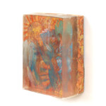 Marc Scheff, ‘For Your Love, Ok’, ArtResin, gold leaf, mixed media on cradled board, 5 x 7 x 2.75 inches, $775 (Side View)