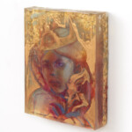 Marc Scheff, ‘Mad About You’, ArtResin, gold leaf, mixed media on cradled board, 11 x 14 x 3 inches, $2250 (SIde View)