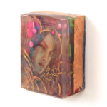 Marc Scheff, ‘Permanent Sunshine’, ArtResin, gold leaf, glue, mixed media on cradled board, 5 x 7 x 3.5 inches, $775 (Side View)