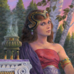 Richard Hescox, “The Spirit of Dawn”, oil and acrylic on canvas, 12 x 12 inches, $1,250 (All Four for $4,000)