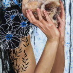 Carly Janine Mazur, “In Time”, oil and acrylic on board, 20 x 10 inches, $1,170