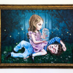 Julie Filipenko, “My Favorite Werewolf Boy”, acrylic on canvas, 24 x 32 inches, $6000 (Framed)