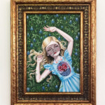 Julie Filipenko, “Cloud Watching”, acrylic on birch, 12 x 8.5 inches, $1600 (Framed)