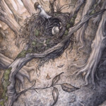 Adam Oehlers, “Hatchling”, watercolour, pen and pencil on 250gsm paper, 12.59 x 8.46 inches, $1300