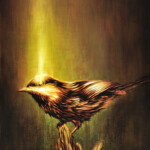 Brin Levinson, “Lightwaves", oil on birch panel, 12 x 17 inches, $700