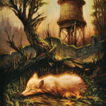 Brin Levinson, “Sleeper", oil on birch panel, 18 x 23 inches, $1,600