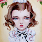 Julie Filipenko, “Tamer”, acrylic on birch, 12 x 8.5 inches, $1400