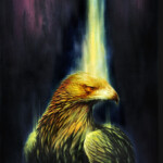 Brin Levinson, "The Hunter", oil on birch panel, 19 x 25 inches, $1,700