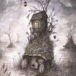 Adam Oehlers, “The Grazing Downs”, watercolour, pen and pencil on 250gsm paper, 19.88 x 11.81 inches, $1900