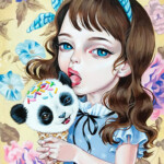 Julie Filipenko, “I Can Lick What I Want”, acrylic on birch, 12 x 8.5 inches, $1400