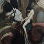 Masha Gusova, "Lady Godiva (after Collier)", oil on linen, 31.5 x 31.5 in, $5,000