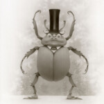 Travis Louie, "Top Hat Insect Goblin”, acrylic on board, 12 x 16 inches, $5500