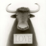 Travis Louie, “The Yak of Love”, acrylic on board, 11 x 14 inches, $5300